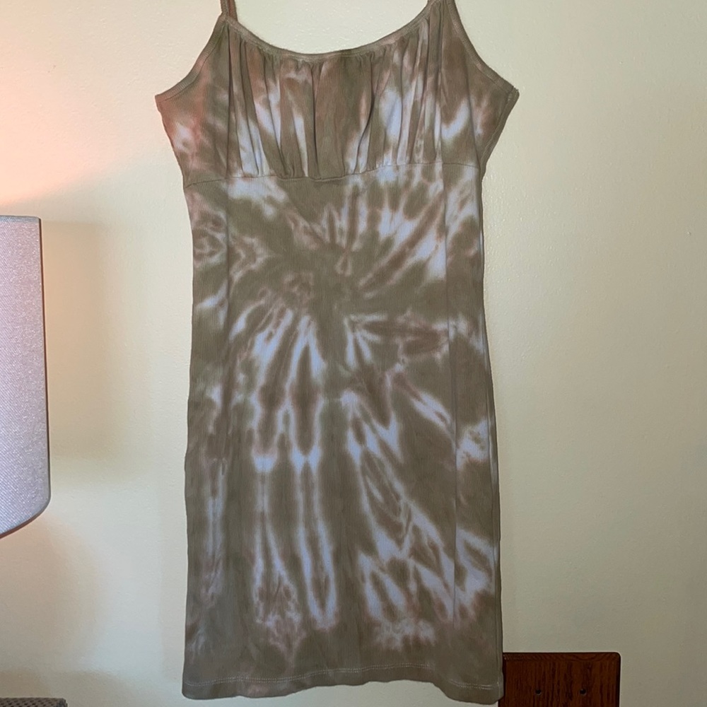 Forever 21, Beige Tie Dye, Tank Top Mini Dress